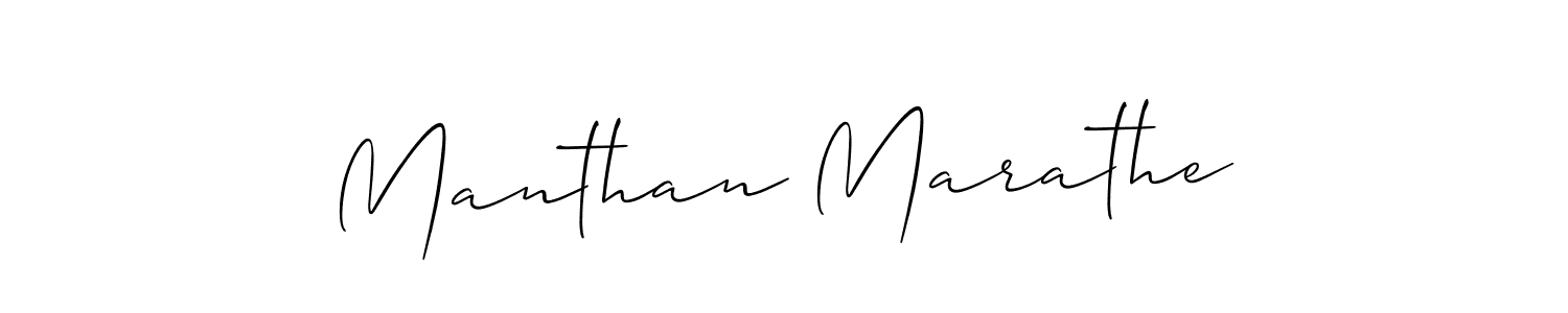 It looks lik you need a new signature style for name Manthan Marathe. Design unique handwritten (Allison_Script) signature with our free signature maker in just a few clicks. Manthan Marathe signature style 2 images and pictures png