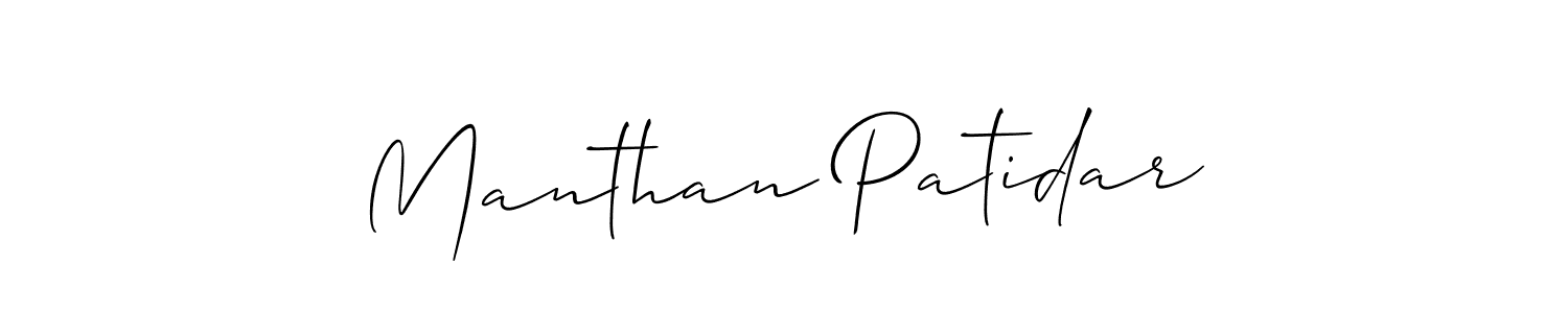 Manthan Patidar stylish signature style. Best Handwritten Sign (Allison_Script) for my name. Handwritten Signature Collection Ideas for my name Manthan Patidar. Manthan Patidar signature style 2 images and pictures png