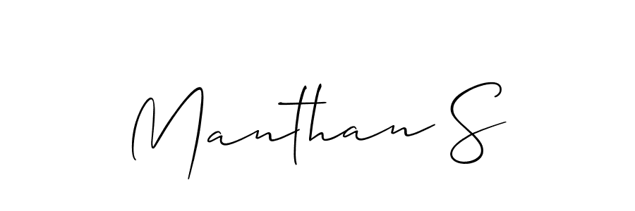 How to Draw Manthan S signature style? Allison_Script is a latest design signature styles for name Manthan S. Manthan S signature style 2 images and pictures png