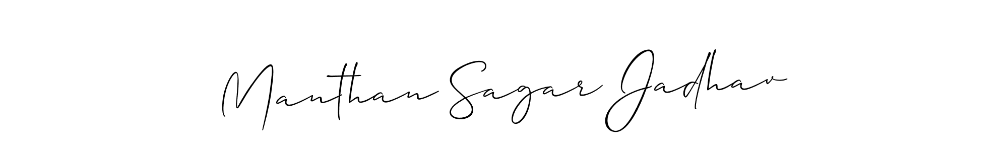 See photos of Manthan Sagar Jadhav official signature by Spectra . Check more albums & portfolios. Read reviews & check more about Allison_Script font. Manthan Sagar Jadhav signature style 2 images and pictures png