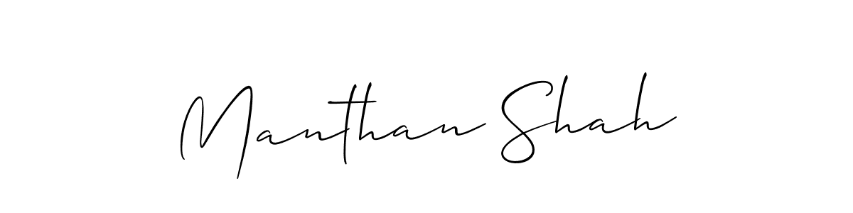 You should practise on your own different ways (Allison_Script) to write your name (Manthan Shah) in signature. don't let someone else do it for you. Manthan Shah signature style 2 images and pictures png