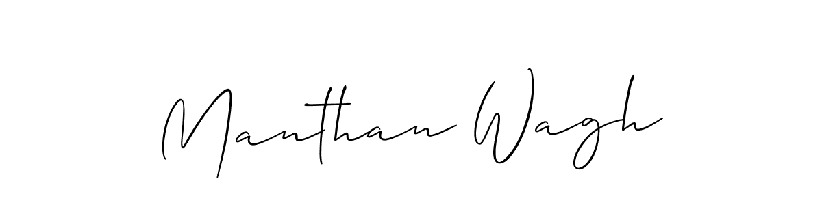Use a signature maker to create a handwritten signature online. With this signature software, you can design (Allison_Script) your own signature for name Manthan Wagh. Manthan Wagh signature style 2 images and pictures png