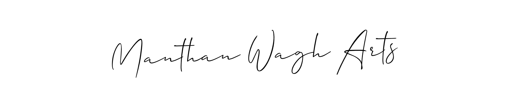 How to make Manthan Wagh Arts signature? Allison_Script is a professional autograph style. Create handwritten signature for Manthan Wagh Arts name. Manthan Wagh Arts signature style 2 images and pictures png