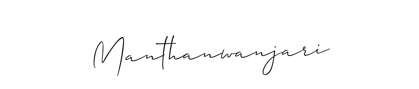 Make a beautiful signature design for name Manthanwanjari. With this signature (Allison_Script) style, you can create a handwritten signature for free. Manthanwanjari signature style 2 images and pictures png
