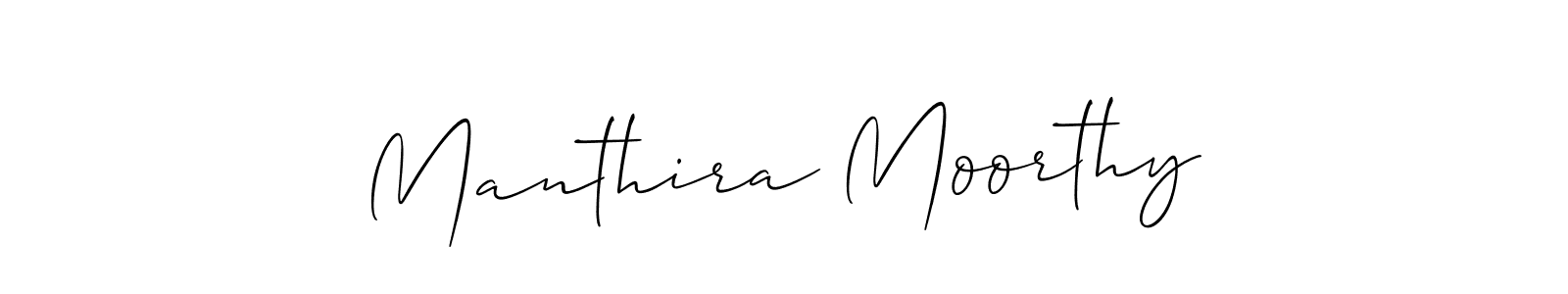 Make a beautiful signature design for name Manthira Moorthy. With this signature (Allison_Script) style, you can create a handwritten signature for free. Manthira Moorthy signature style 2 images and pictures png