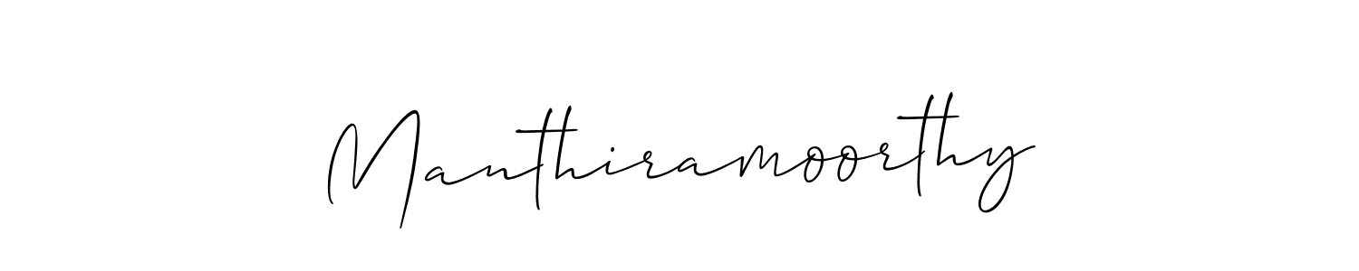 Use a signature maker to create a handwritten signature online. With this signature software, you can design (Allison_Script) your own signature for name Manthiramoorthy. Manthiramoorthy signature style 2 images and pictures png
