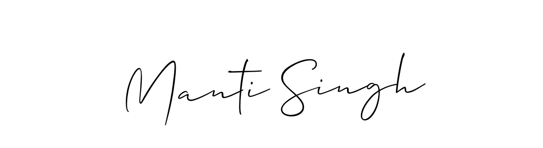 You should practise on your own different ways (Allison_Script) to write your name (Manti Singh) in signature. don't let someone else do it for you. Manti Singh signature style 2 images and pictures png