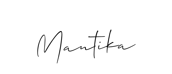 How to make Mantika name signature. Use Allison_Script style for creating short signs online. This is the latest handwritten sign. Mantika signature style 2 images and pictures png