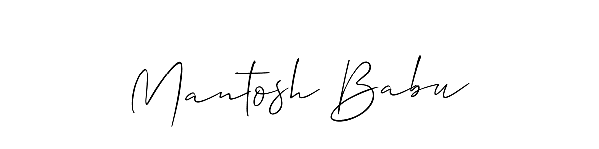 Allison_Script is a professional signature style that is perfect for those who want to add a touch of class to their signature. It is also a great choice for those who want to make their signature more unique. Get Mantosh Babu name to fancy signature for free. Mantosh Babu signature style 2 images and pictures png