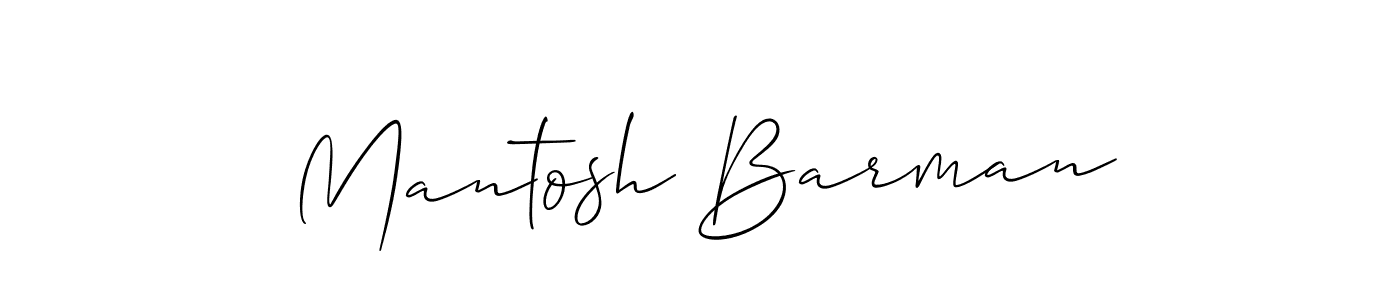Make a beautiful signature design for name Mantosh Barman. With this signature (Allison_Script) style, you can create a handwritten signature for free. Mantosh Barman signature style 2 images and pictures png