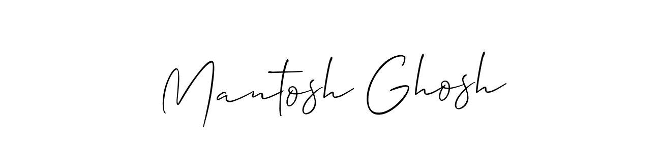 Also You can easily find your signature by using the search form. We will create Mantosh Ghosh name handwritten signature images for you free of cost using Allison_Script sign style. Mantosh Ghosh signature style 2 images and pictures png