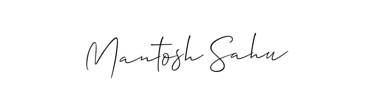 Use a signature maker to create a handwritten signature online. With this signature software, you can design (Allison_Script) your own signature for name Mantosh Sahu. Mantosh Sahu signature style 2 images and pictures png