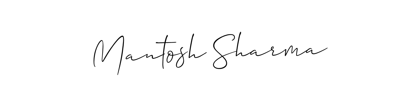 Once you've used our free online signature maker to create your best signature Allison_Script style, it's time to enjoy all of the benefits that Mantosh Sharma name signing documents. Mantosh Sharma signature style 2 images and pictures png