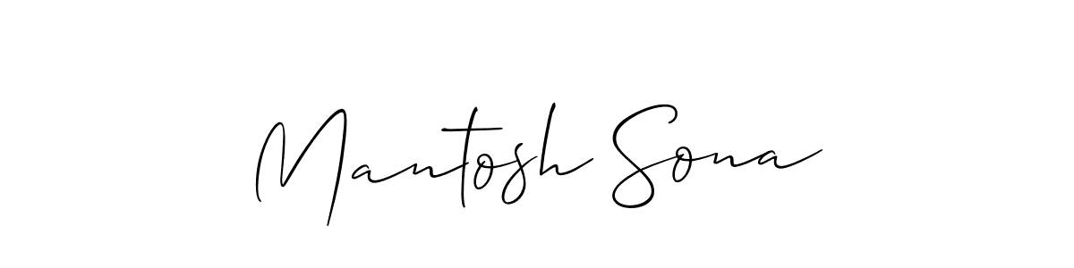 Design your own signature with our free online signature maker. With this signature software, you can create a handwritten (Allison_Script) signature for name Mantosh Sona. Mantosh Sona signature style 2 images and pictures png