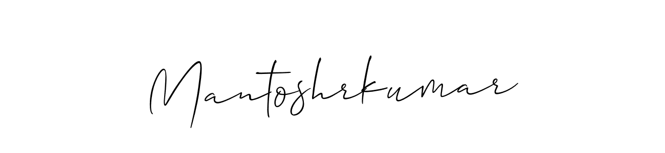 Create a beautiful signature design for name Mantoshrkumar. With this signature (Allison_Script) fonts, you can make a handwritten signature for free. Mantoshrkumar signature style 2 images and pictures png