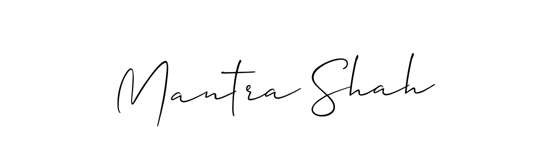 How to make Mantra Shah signature? Allison_Script is a professional autograph style. Create handwritten signature for Mantra Shah name. Mantra Shah signature style 2 images and pictures png