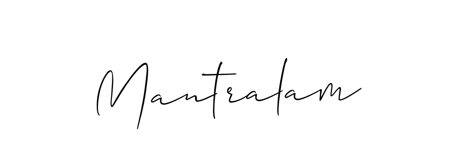 Mantralam stylish signature style. Best Handwritten Sign (Allison_Script) for my name. Handwritten Signature Collection Ideas for my name Mantralam. Mantralam signature style 2 images and pictures png