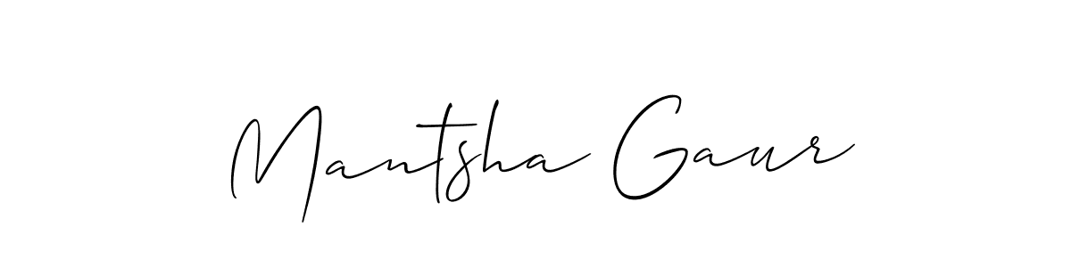 You can use this online signature creator to create a handwritten signature for the name Mantsha Gaur. This is the best online autograph maker. Mantsha Gaur signature style 2 images and pictures png