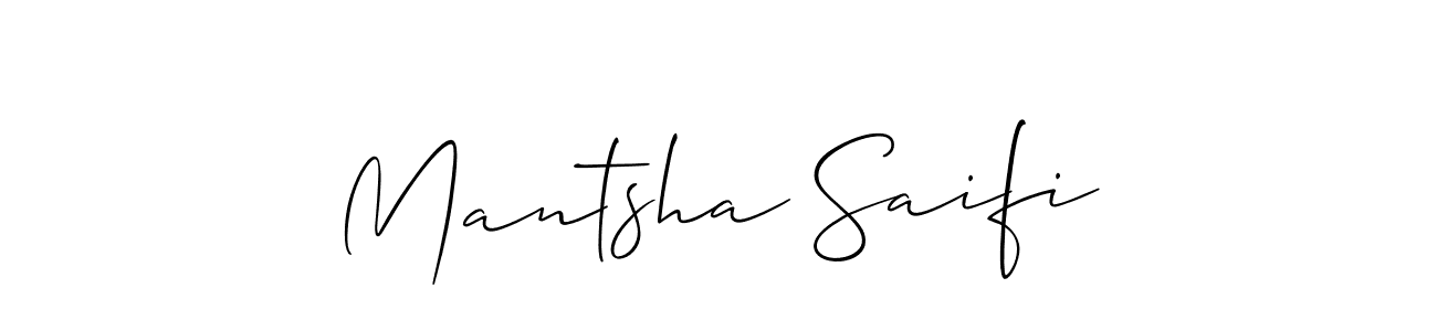 You can use this online signature creator to create a handwritten signature for the name Mantsha Saifi. This is the best online autograph maker. Mantsha Saifi signature style 2 images and pictures png