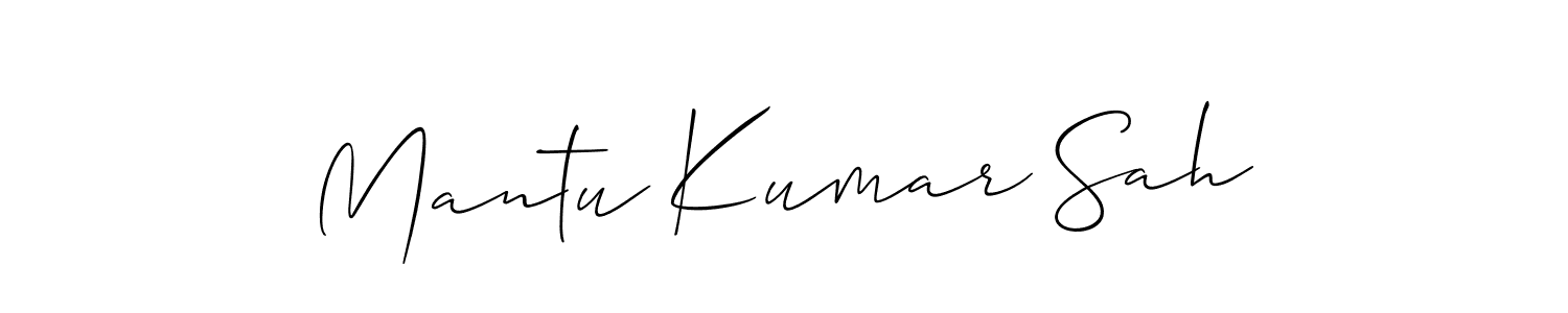 How to make Mantu Kumar Sah signature? Allison_Script is a professional autograph style. Create handwritten signature for Mantu Kumar Sah name. Mantu Kumar Sah signature style 2 images and pictures png