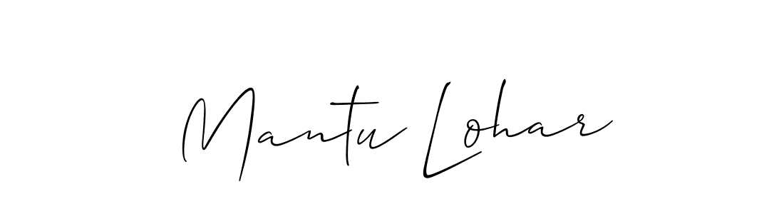 if you are searching for the best signature style for your name Mantu Lohar. so please give up your signature search. here we have designed multiple signature styles  using Allison_Script. Mantu Lohar signature style 2 images and pictures png