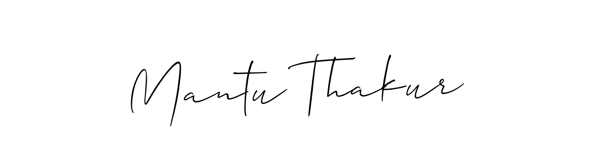 How to make Mantu Thakur name signature. Use Allison_Script style for creating short signs online. This is the latest handwritten sign. Mantu Thakur signature style 2 images and pictures png