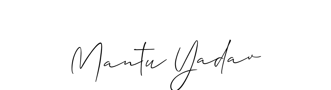 How to make Mantu Yadav name signature. Use Allison_Script style for creating short signs online. This is the latest handwritten sign. Mantu Yadav signature style 2 images and pictures png