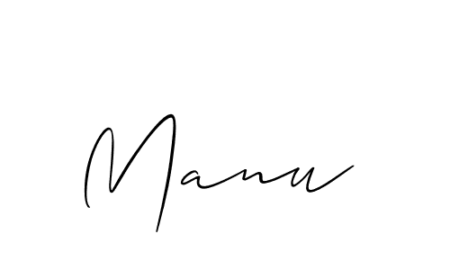 Allison_Script is a professional signature style that is perfect for those who want to add a touch of class to their signature. It is also a great choice for those who want to make their signature more unique. Get Manu  name to fancy signature for free. Manu  signature style 2 images and pictures png