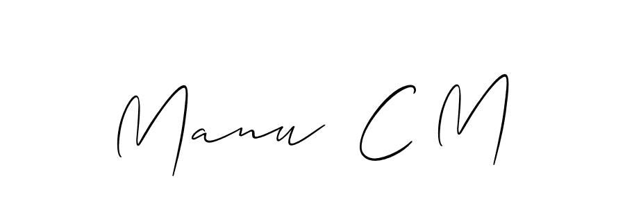 Check out images of Autograph of Manu  C M name. Actor Manu  C M Signature Style. Allison_Script is a professional sign style online. Manu  C M signature style 2 images and pictures png