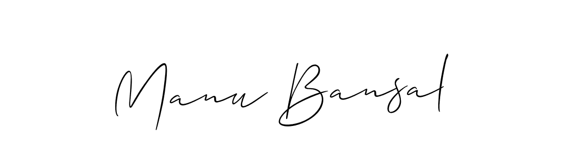 if you are searching for the best signature style for your name Manu Bansal. so please give up your signature search. here we have designed multiple signature styles  using Allison_Script. Manu Bansal signature style 2 images and pictures png