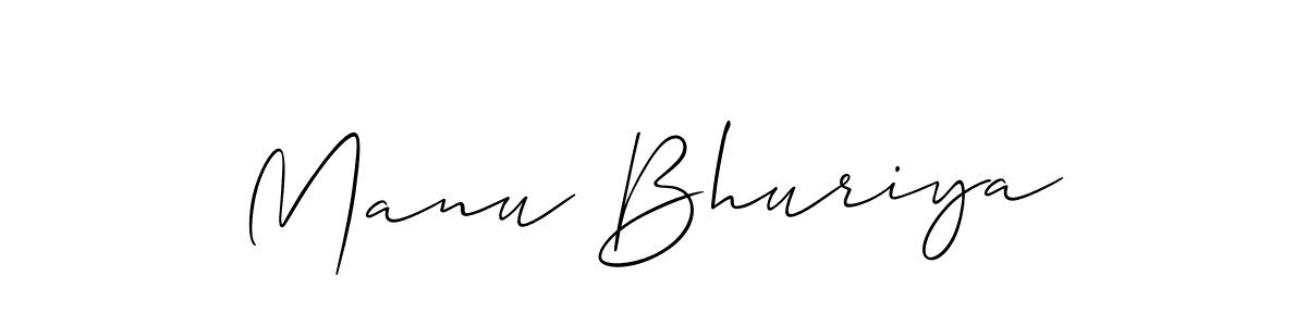 Similarly Allison_Script is the best handwritten signature design. Signature creator online .You can use it as an online autograph creator for name Manu Bhuriya. Manu Bhuriya signature style 2 images and pictures png