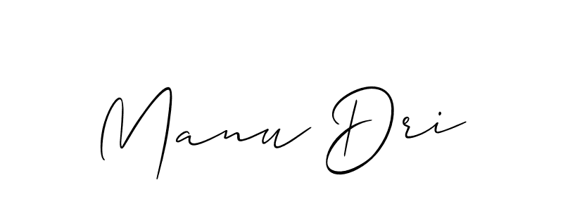 How to make Manu Dri signature? Allison_Script is a professional autograph style. Create handwritten signature for Manu Dri name. Manu Dri signature style 2 images and pictures png