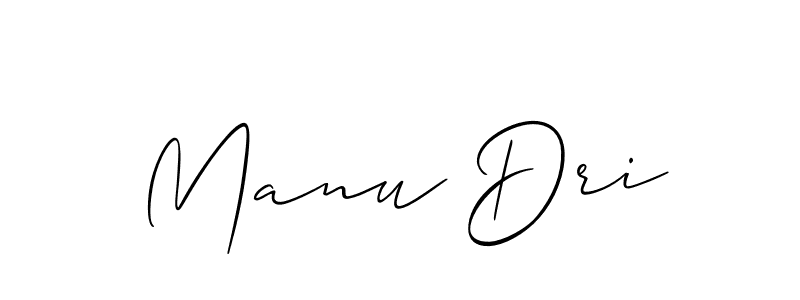 How to make Manu Dri signature? Allison_Script is a professional autograph style. Create handwritten signature for Manu Dri name. Manu Dri signature style 2 images and pictures png