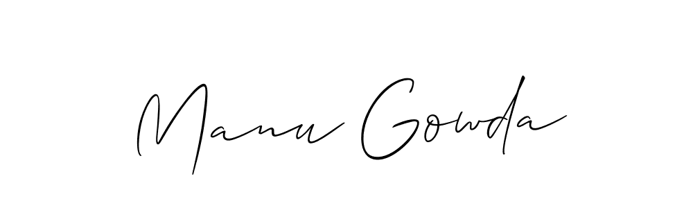 Make a beautiful signature design for name Manu Gowda. Use this online signature maker to create a handwritten signature for free. Manu Gowda signature style 2 images and pictures png