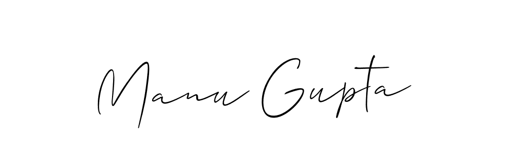 Design your own signature with our free online signature maker. With this signature software, you can create a handwritten (Allison_Script) signature for name Manu Gupta. Manu Gupta signature style 2 images and pictures png