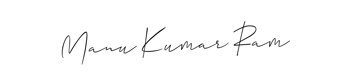 It looks lik you need a new signature style for name Manu Kumar Ram. Design unique handwritten (Allison_Script) signature with our free signature maker in just a few clicks. Manu Kumar Ram signature style 2 images and pictures png