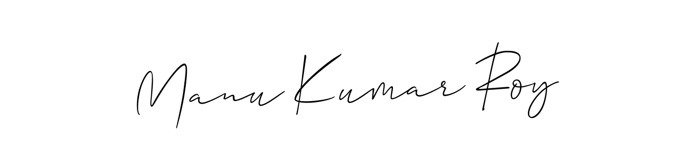 Use a signature maker to create a handwritten signature online. With this signature software, you can design (Allison_Script) your own signature for name Manu Kumar Roy. Manu Kumar Roy signature style 2 images and pictures png