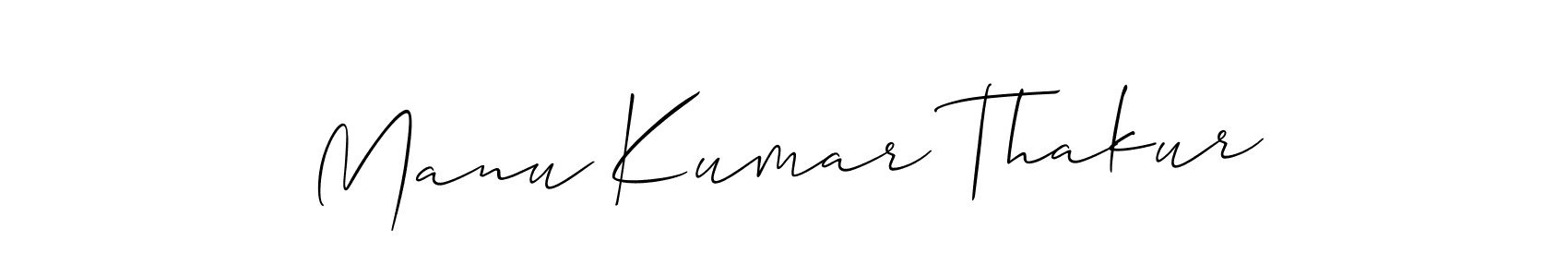 How to make Manu Kumar Thakur signature? Allison_Script is a professional autograph style. Create handwritten signature for Manu Kumar Thakur name. Manu Kumar Thakur signature style 2 images and pictures png