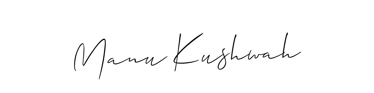 Make a short Manu Kushwah signature style. Manage your documents anywhere anytime using Allison_Script. Create and add eSignatures, submit forms, share and send files easily. Manu Kushwah signature style 2 images and pictures png