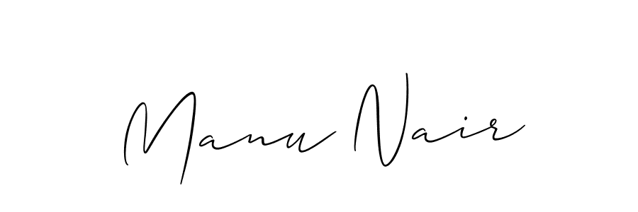 Also we have Manu Nair name is the best signature style. Create professional handwritten signature collection using Allison_Script autograph style. Manu Nair signature style 2 images and pictures png