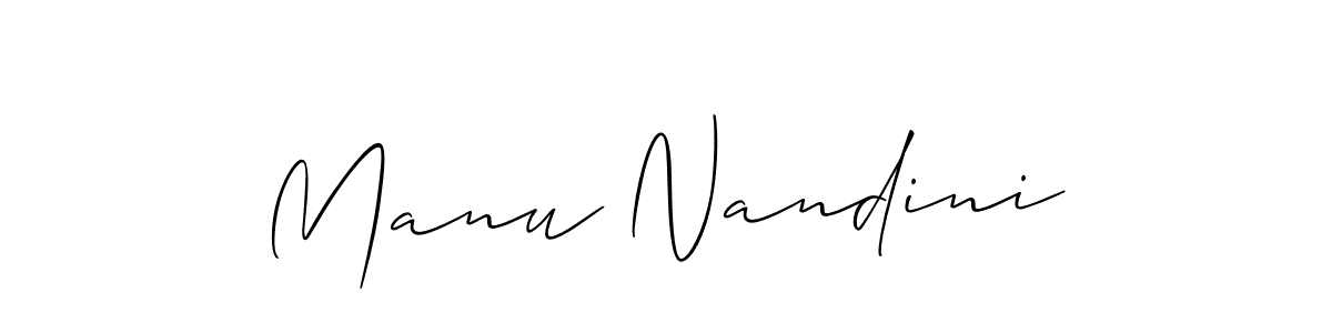 Also You can easily find your signature by using the search form. We will create Manu Nandini name handwritten signature images for you free of cost using Allison_Script sign style. Manu Nandini signature style 2 images and pictures png