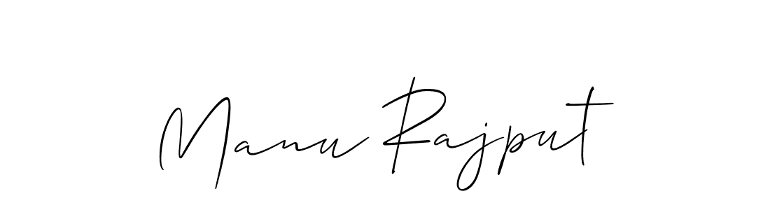 Create a beautiful signature design for name Manu Rajput. With this signature (Allison_Script) fonts, you can make a handwritten signature for free. Manu Rajput signature style 2 images and pictures png