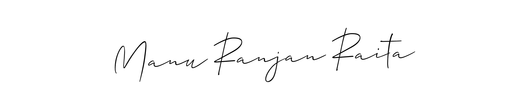 Also You can easily find your signature by using the search form. We will create Manu Ranjan Raita name handwritten signature images for you free of cost using Allison_Script sign style. Manu Ranjan Raita signature style 2 images and pictures png