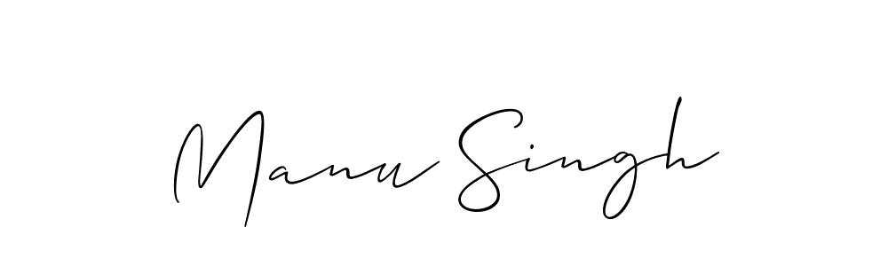 Make a beautiful signature design for name Manu Singh. With this signature (Allison_Script) style, you can create a handwritten signature for free. Manu Singh signature style 2 images and pictures png