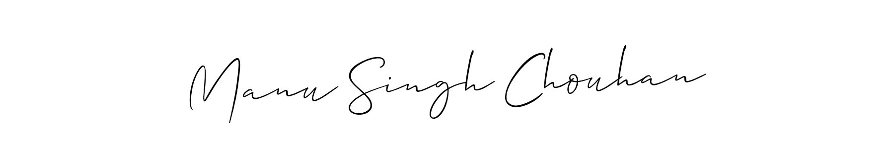 Make a beautiful signature design for name Manu Singh Chouhan. With this signature (Allison_Script) style, you can create a handwritten signature for free. Manu Singh Chouhan signature style 2 images and pictures png