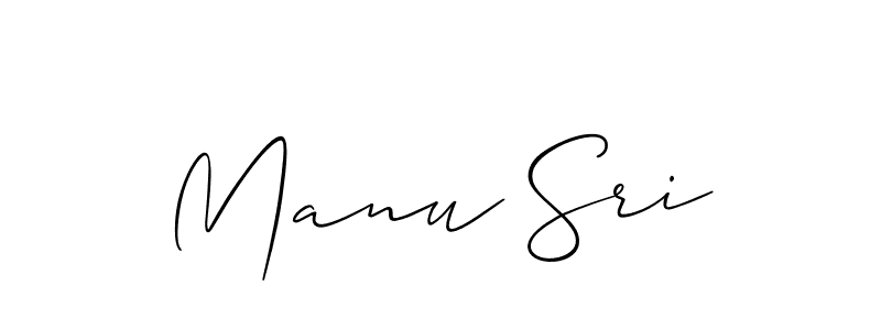 How to make Manu Sri signature? Allison_Script is a professional autograph style. Create handwritten signature for Manu Sri name. Manu Sri signature style 2 images and pictures png