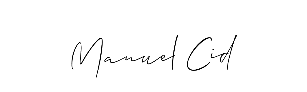 It looks lik you need a new signature style for name Manuel Cid. Design unique handwritten (Allison_Script) signature with our free signature maker in just a few clicks. Manuel Cid signature style 2 images and pictures png