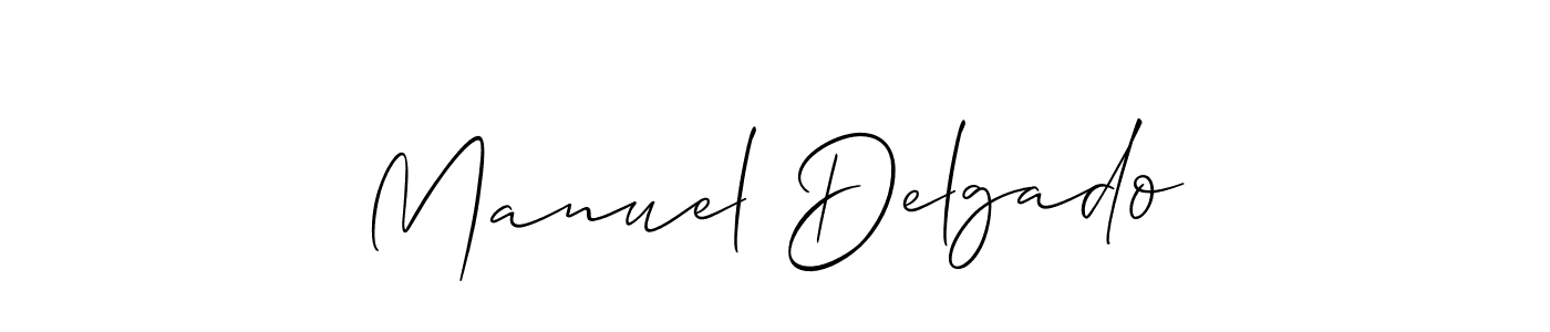 How to make Manuel Delgado signature? Allison_Script is a professional autograph style. Create handwritten signature for Manuel Delgado name. Manuel Delgado signature style 2 images and pictures png