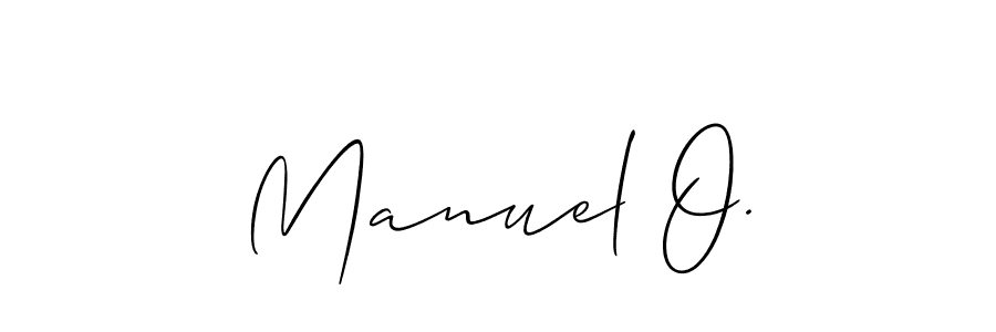 How to make Manuel O. signature? Allison_Script is a professional autograph style. Create handwritten signature for Manuel O. name. Manuel O. signature style 2 images and pictures png