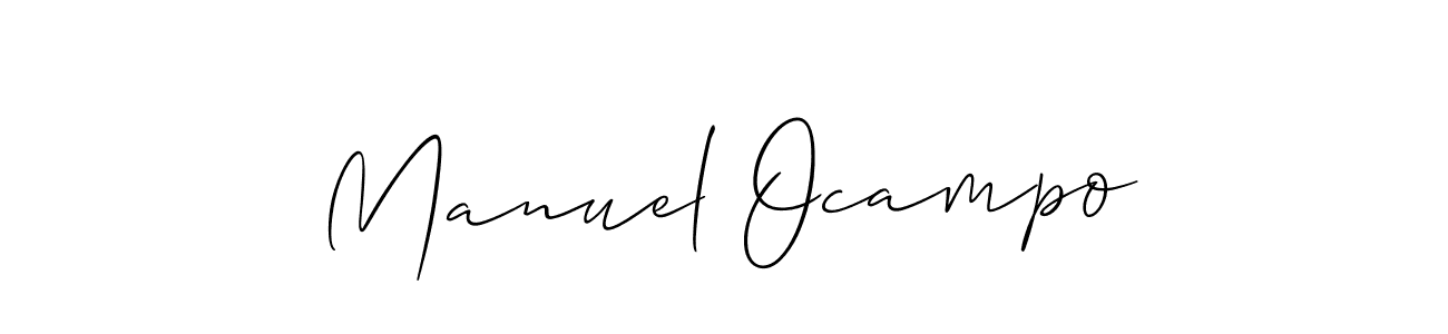 Best and Professional Signature Style for Manuel Ocampo. Allison_Script Best Signature Style Collection. Manuel Ocampo signature style 2 images and pictures png